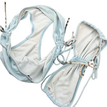 Vintage Burberry Nova Check Bikini Set Womens Size L