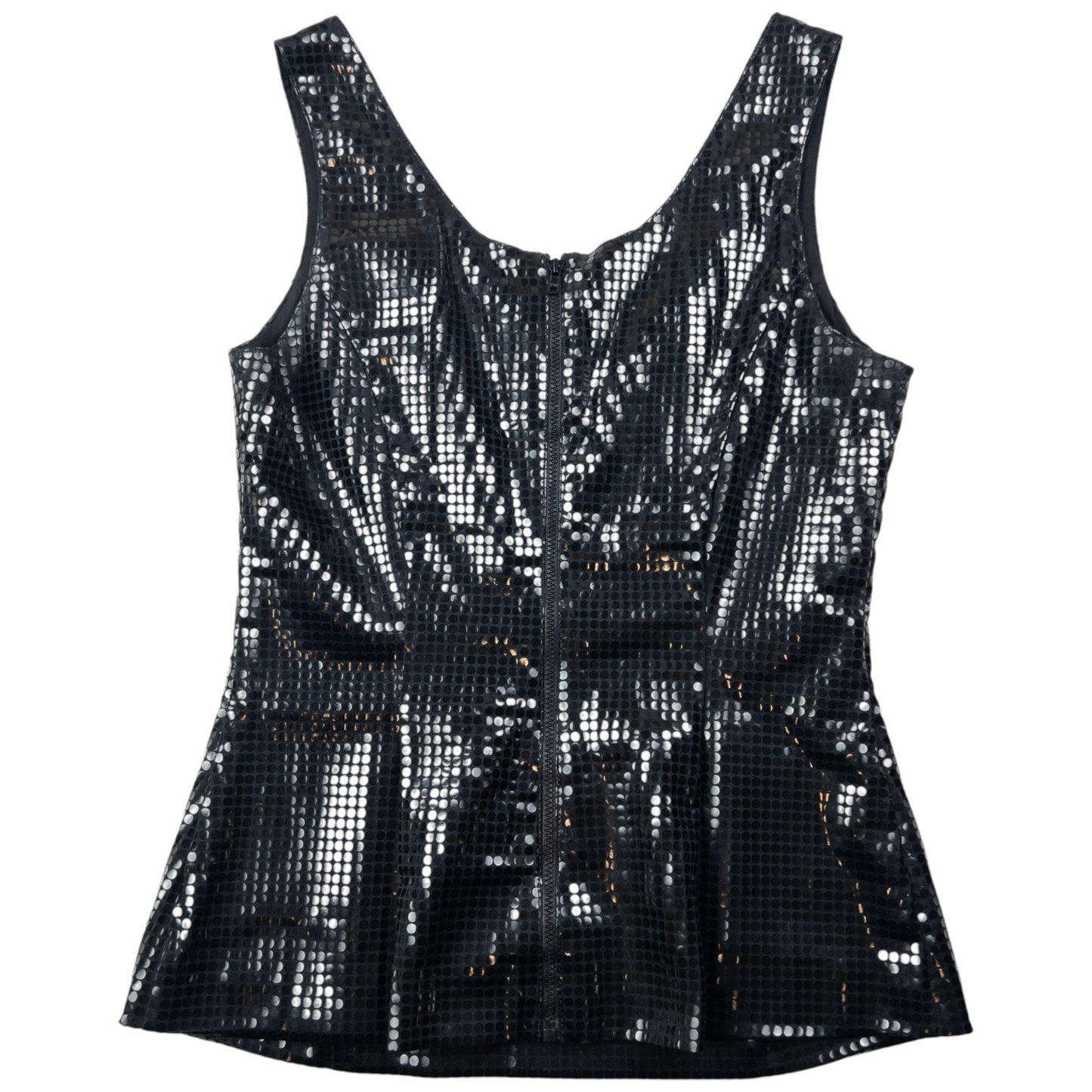 Vintage 2000s Gianni Versace Versus Sparkle Vest Top Womens Size M | Medium, Black
