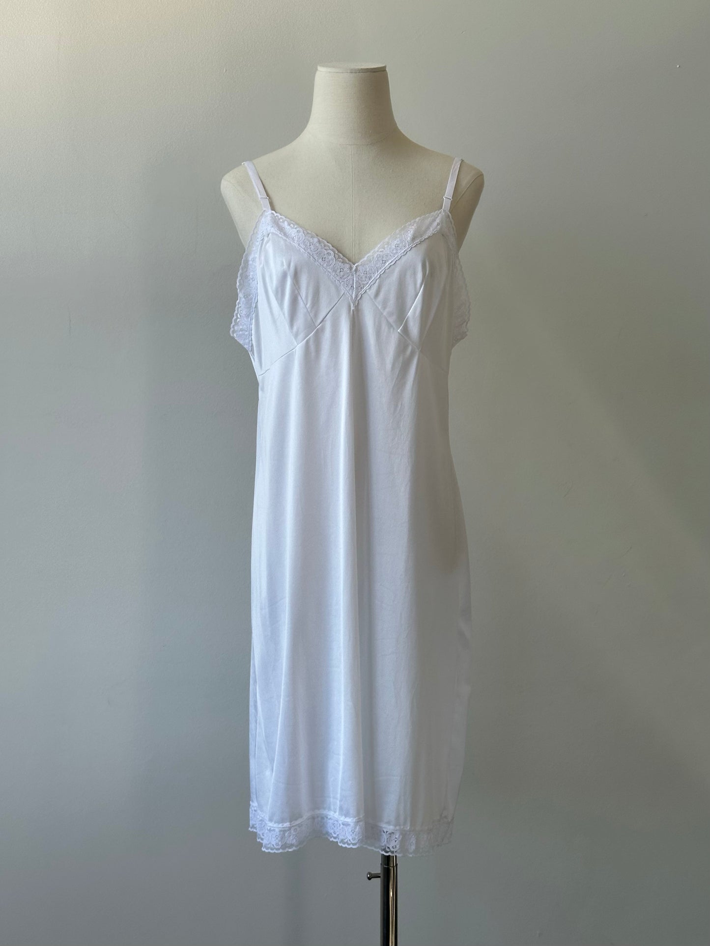 Vintage 1990s Sheer Lace Midi Dress - L