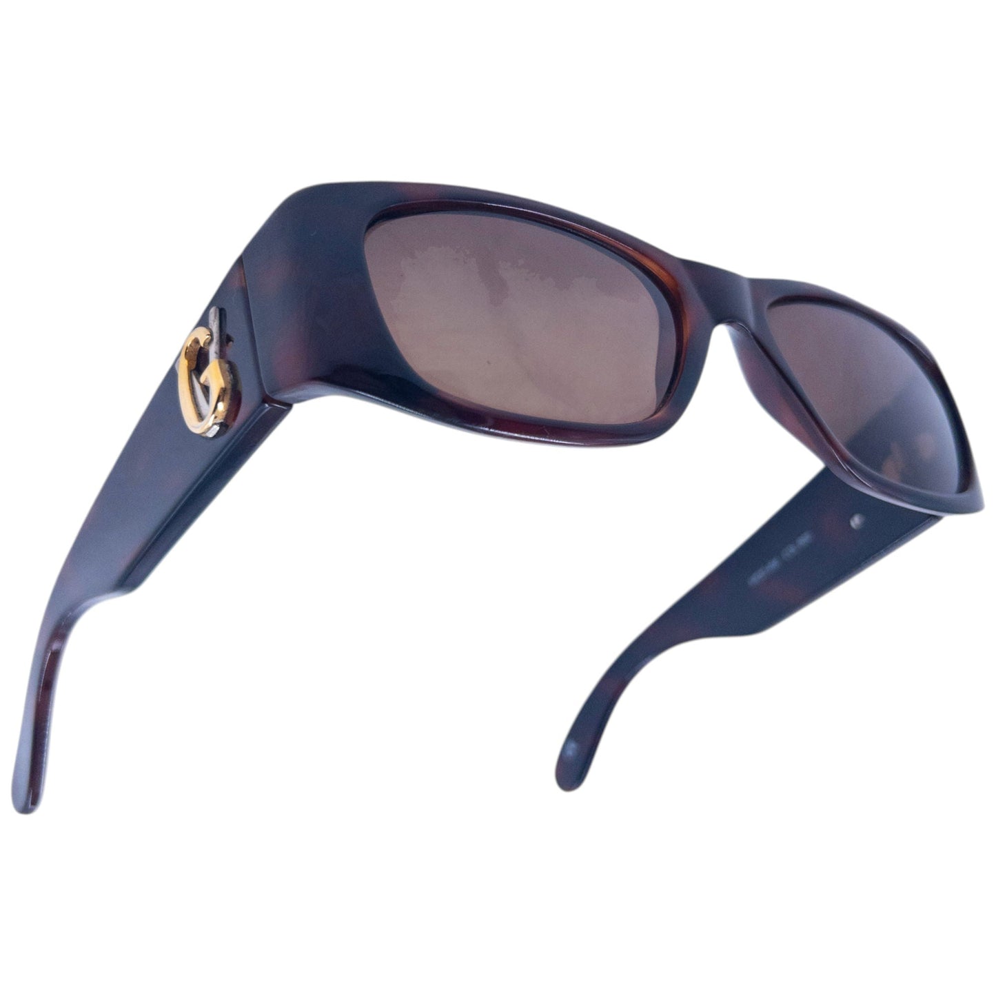 Vintage 90s Gianni Versace Tortoise Shell Sunglasses | O/S, Brown