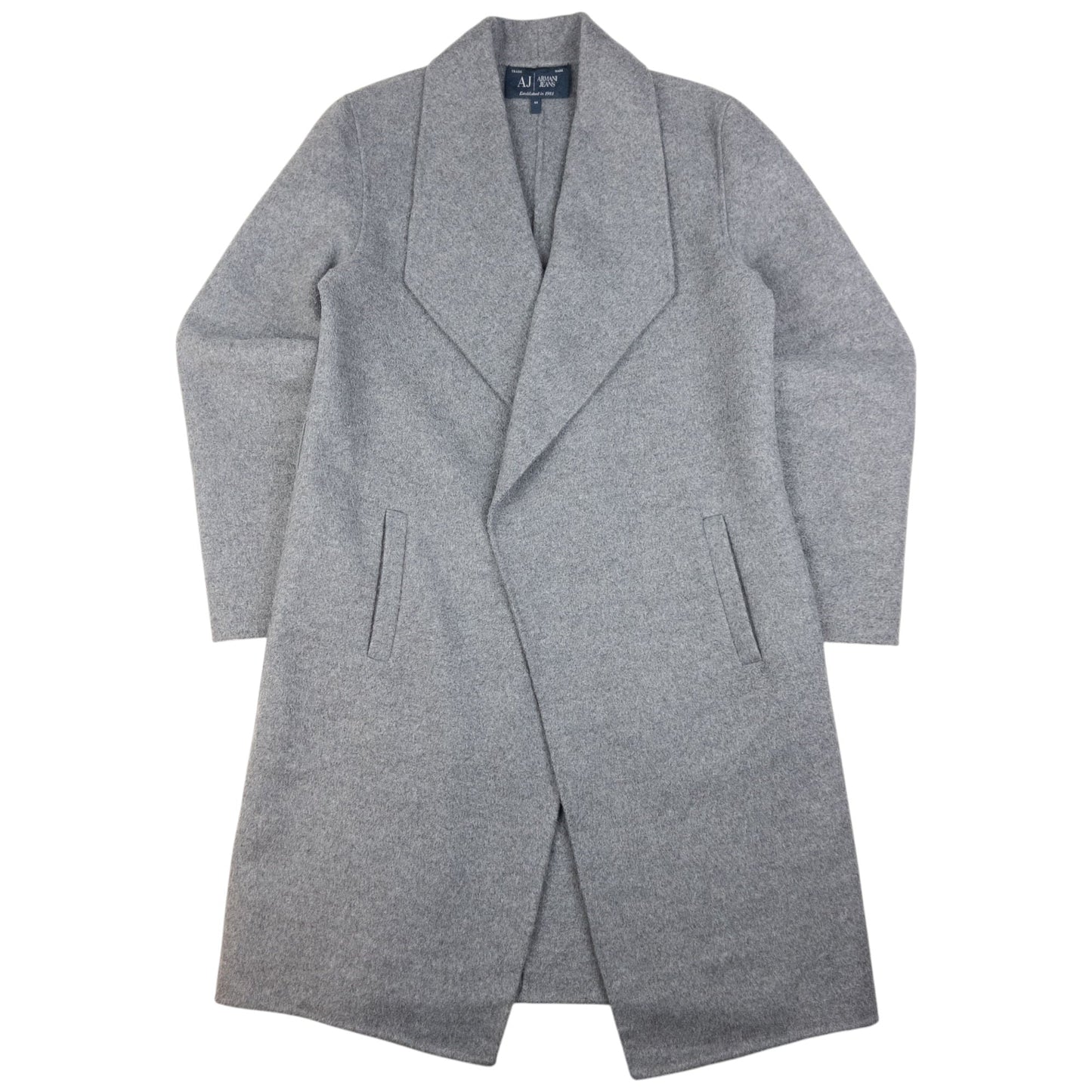 Vintage Armani Jeans Longline Wool Wrap Jacket Size M