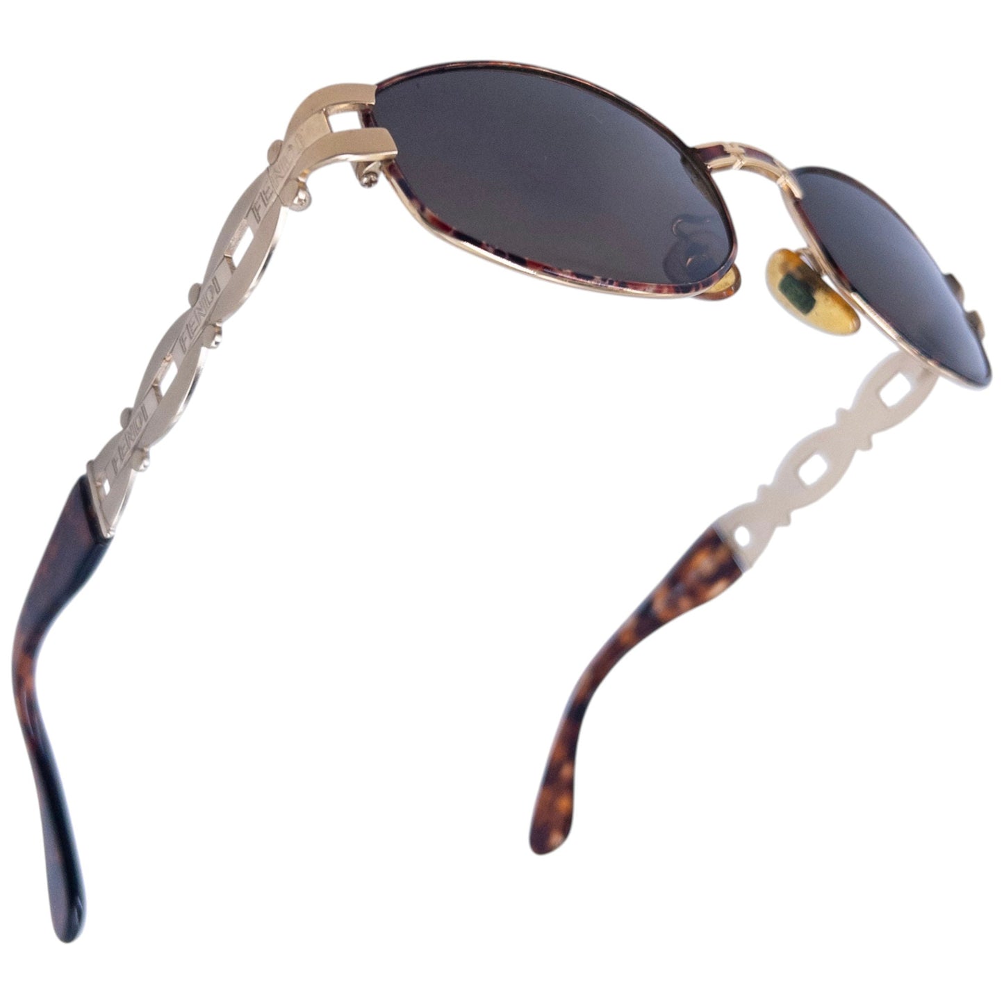 Vintage Fendi Embossed Tortoise Shell Sunglasses