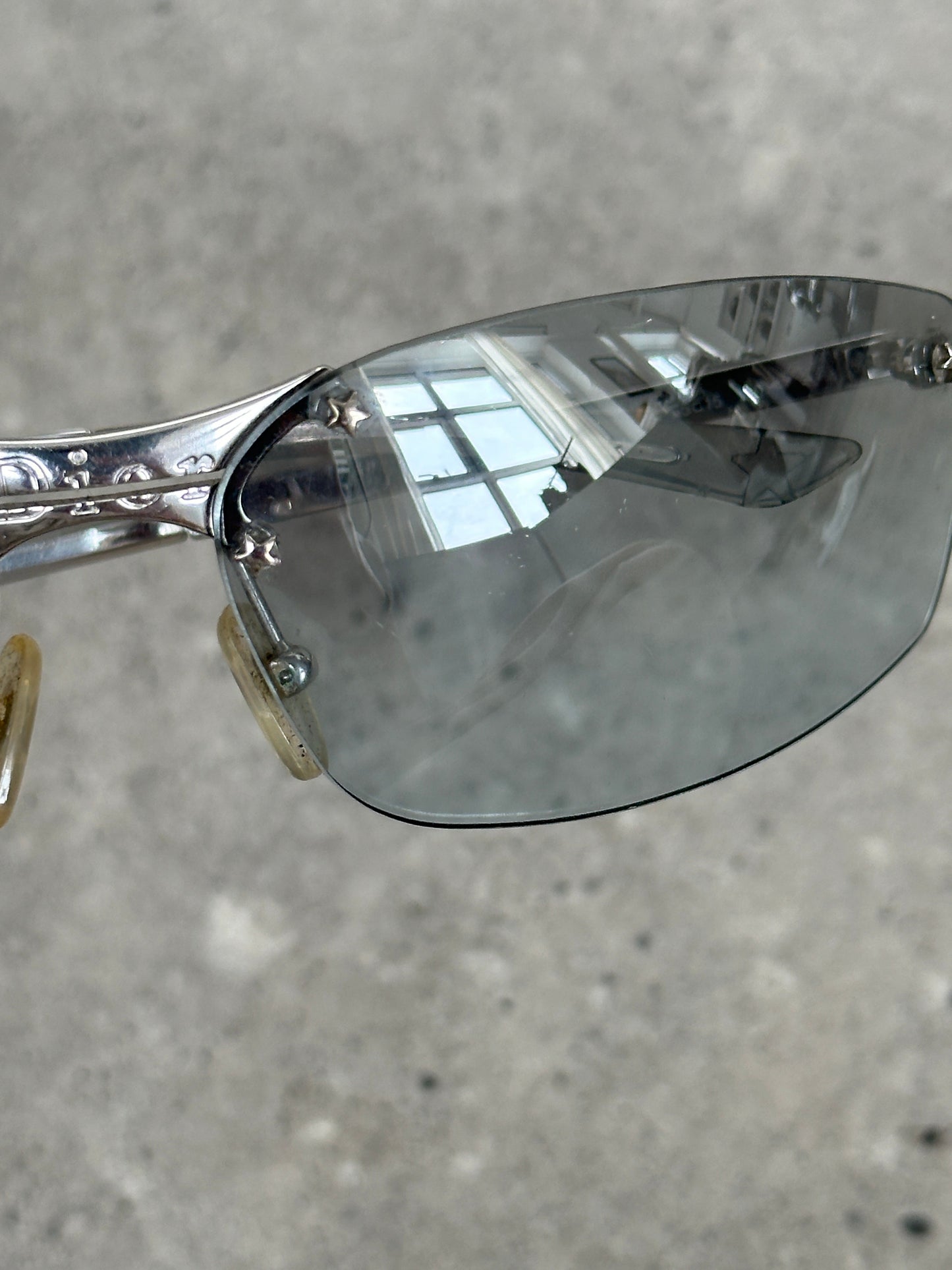 Christian Dior 1990s Mini Pop Rimless Logo Sunglasses
