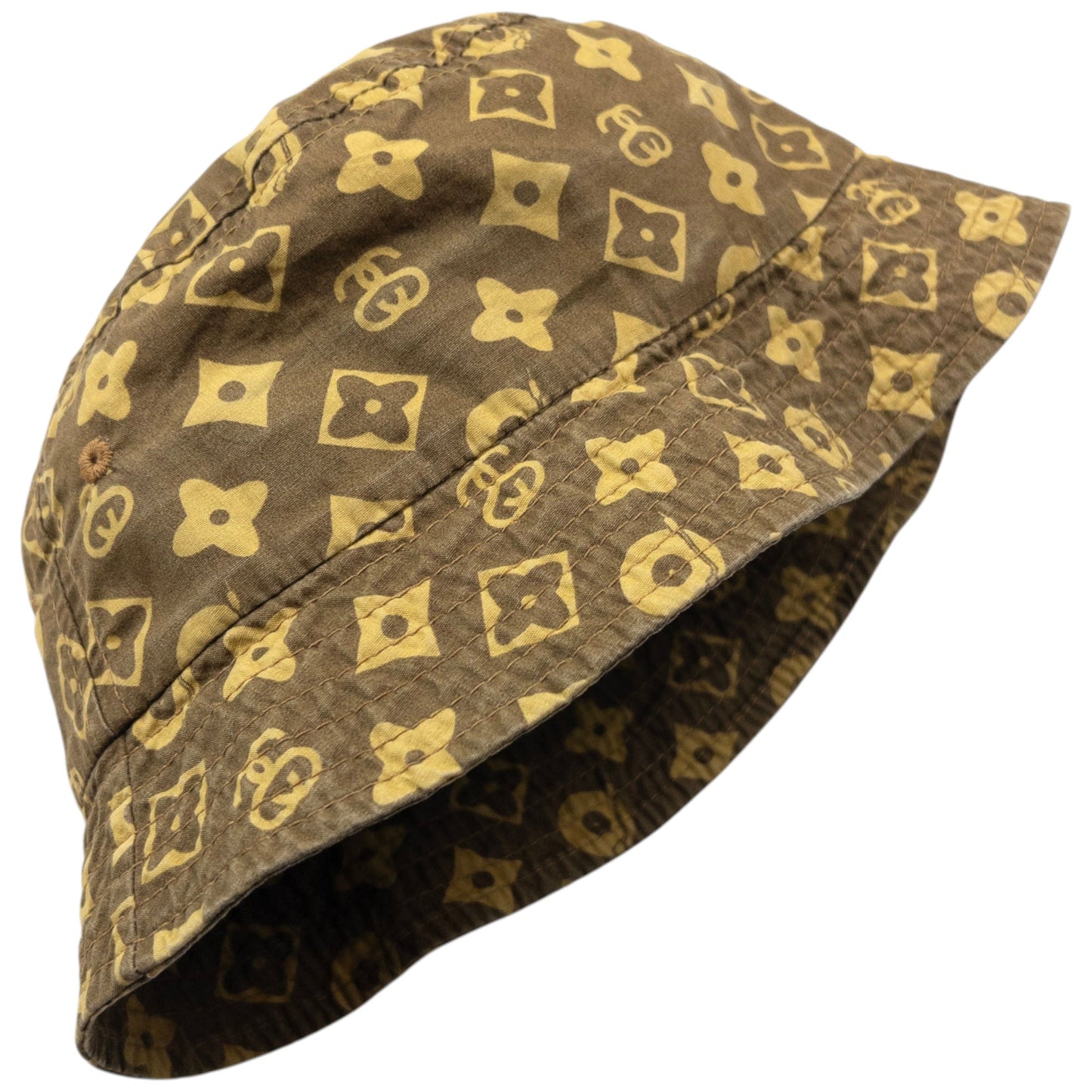 Vintage 2000s Stussy Louis Vuitton Parody Monogram Bucket Hat Size S/M