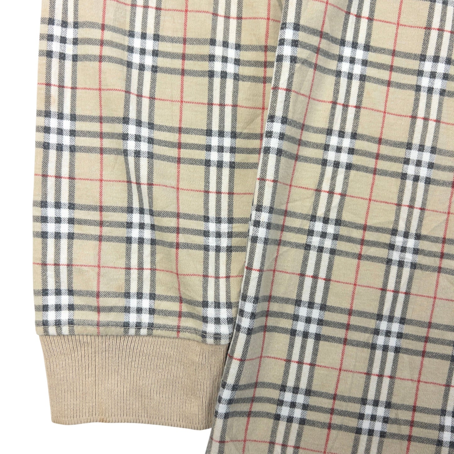 Vintage 90s Burberry Nova Check Long Sleeve Polo Shirt Size M | Medium, Multicoloured
