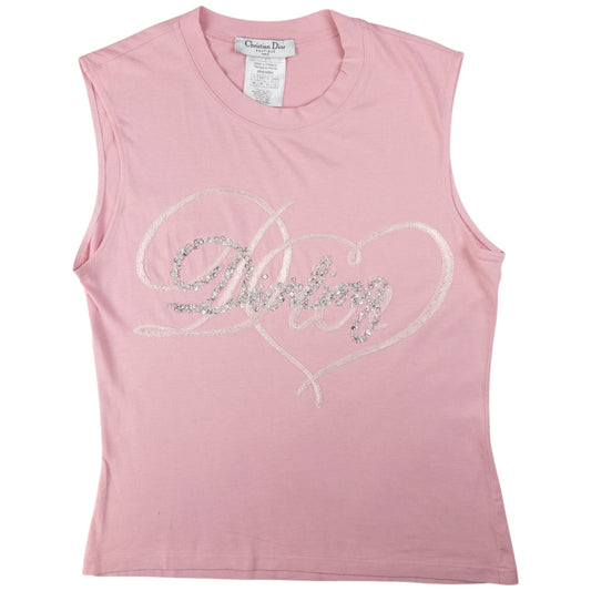 Vintage Dior Heart Diorling Vest Top Women's Size L