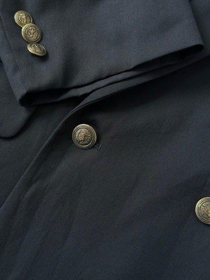 Yves Saint Laurent 1980s Bespoke Button Pure Wool Double Breasted Blazer - XL/XXL