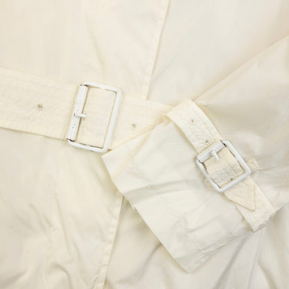 Vintage 2000s Burberry Belt Waist Trench Jacket Womens Size M | Medium, White