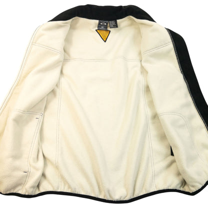 Vintage 2000s Oakley Zip Up Fleece Gilet Size M | Medium, Cream