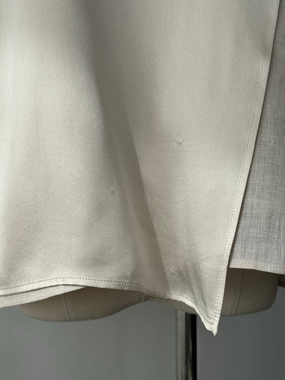 Max Mara 1990s Silk Linen Asymmetric Sleeveless Top - M