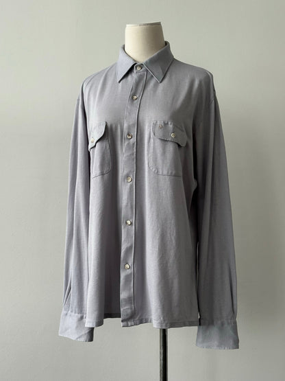 Christian Dior Chemises 1990s Cotton Logo Shirt - L