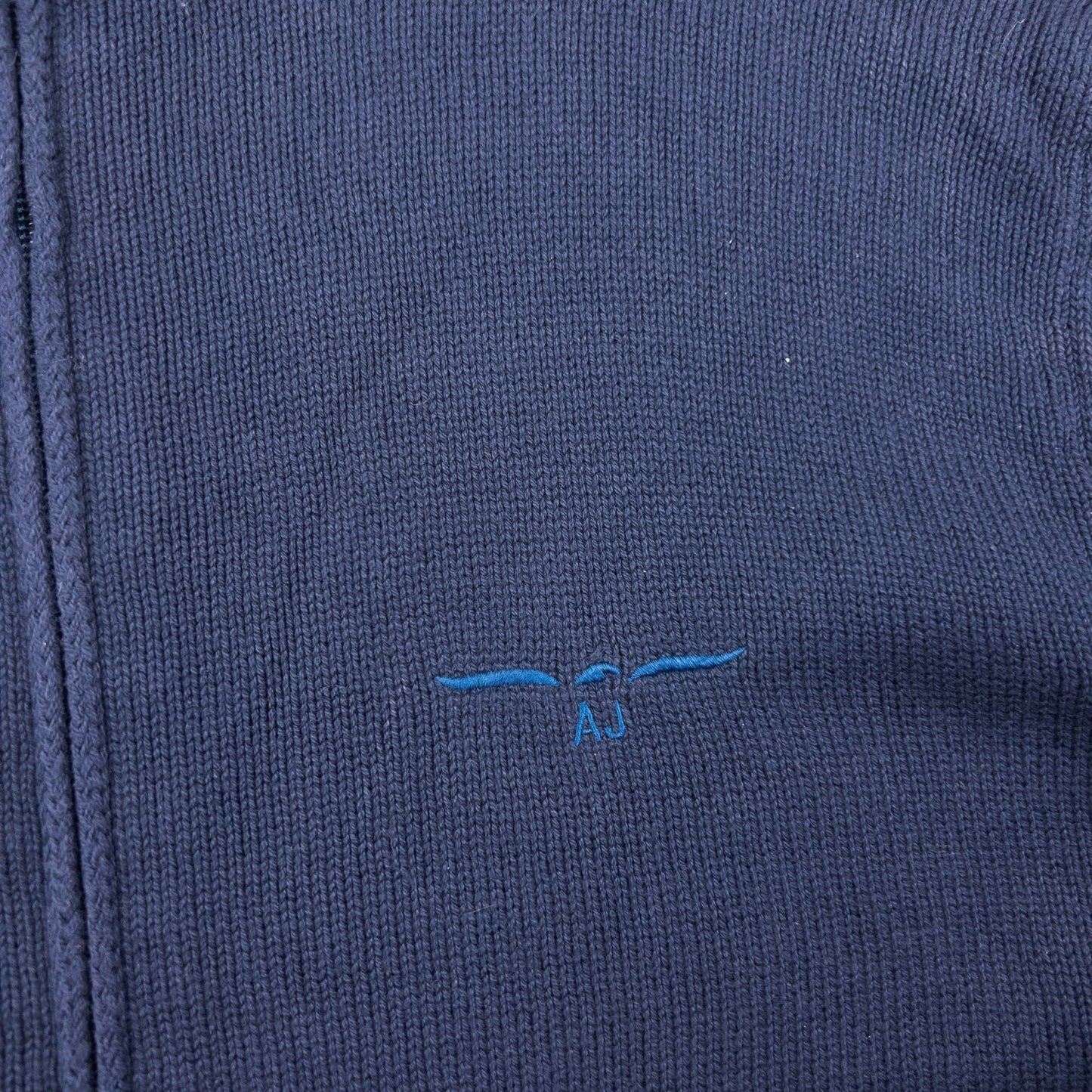 Vintage 2000s Armani Jeans Zip Up Jumper Size M