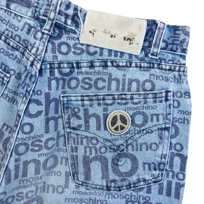 Vintage 2000s Moschino Jeans Monogram Denim Jeans Size W28 | W28, Blue