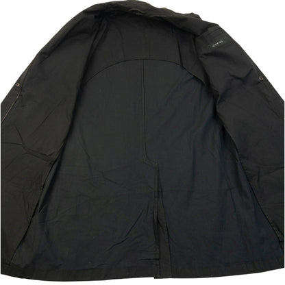 Vintage 90s Gucci By Tom Ford Zip Up Rain Jacket Womens Size L | Large, Black