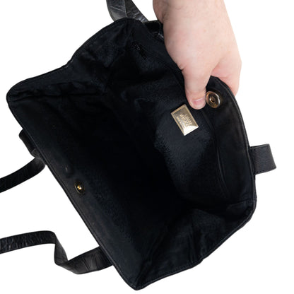 Vintage 90s Gianni Versace Embellished Medusa Crossbody Bag | O/S, Black