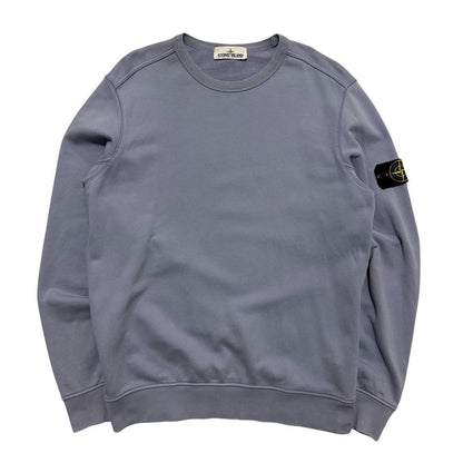 Stone Island Baby Blue Pullover Crewneck | Large, Blue