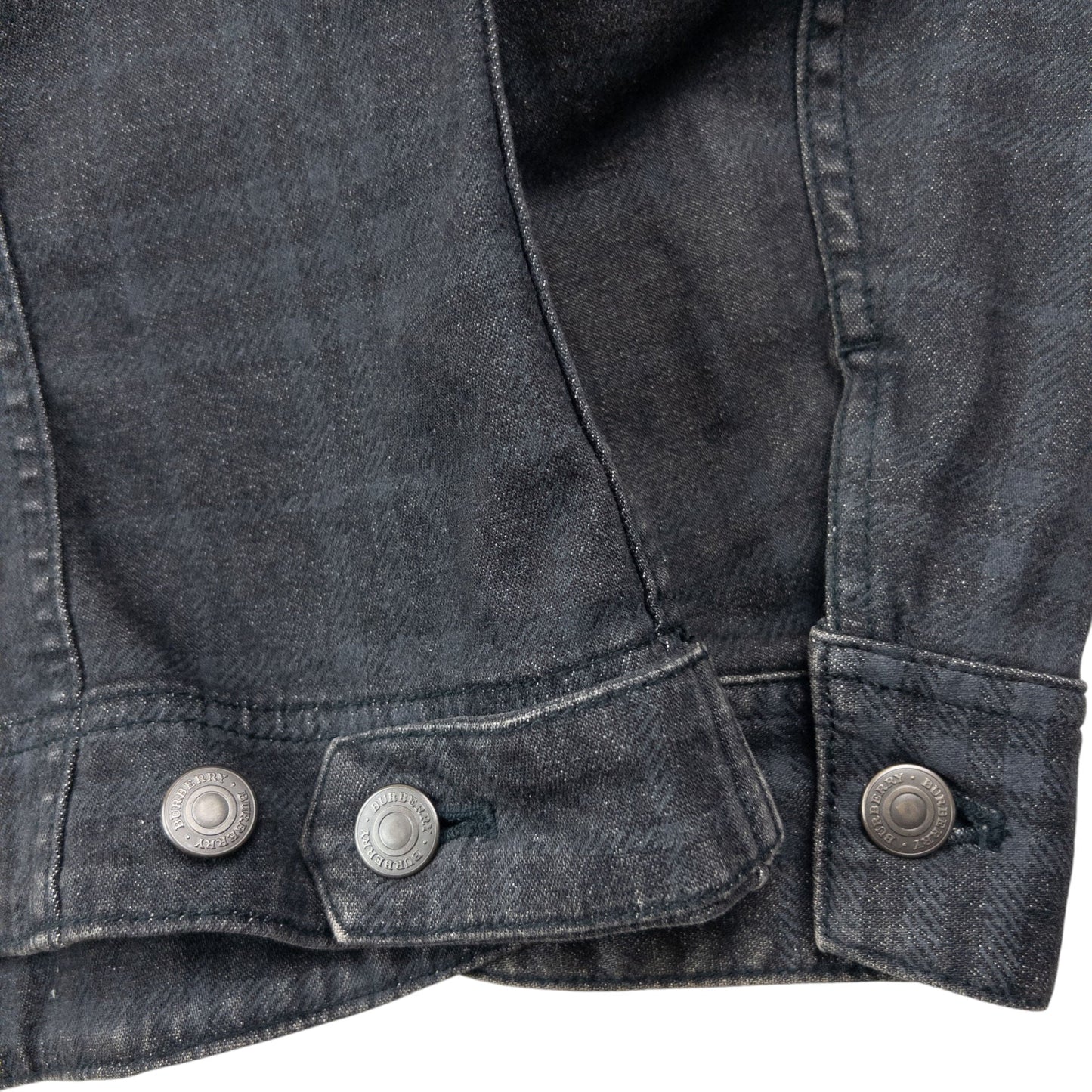 Vintage 2000s Burberry Nova Check Button Up Denim Jacket Womens Size S | Small, Black