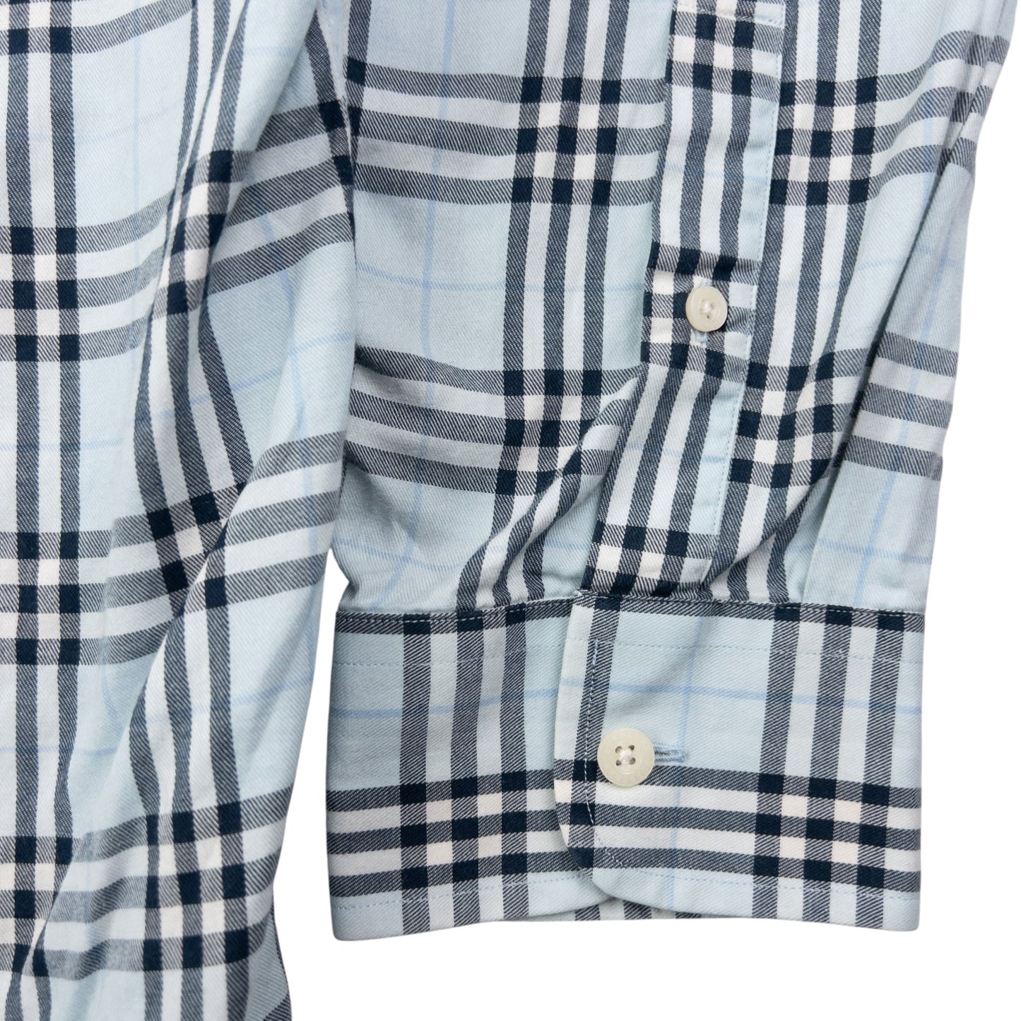 Vintage 2000s Burberry Nova Check Long Sleeve Button Up Shirt Size L | Large, Blue