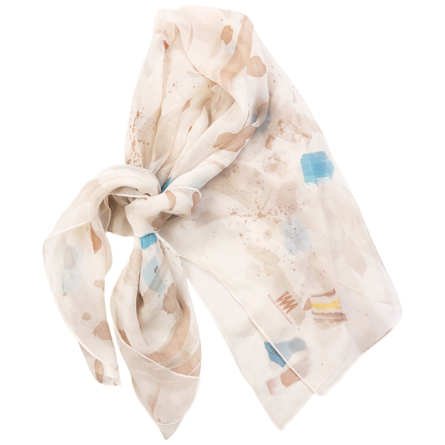 Vintage 90s Issey Miyake Sheer Pattern Silk Scarf | O/S, Mixed