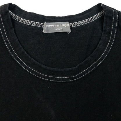 Vintage 90s Comme Des Garçons HOMME Contrast Stitching T Shirt Size S | Small, Black