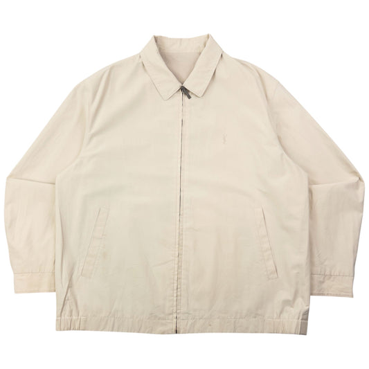 Vintage 90s YSL Yves Saint Laurent Reversible Harrington Jacket Size S | Small, Cream
