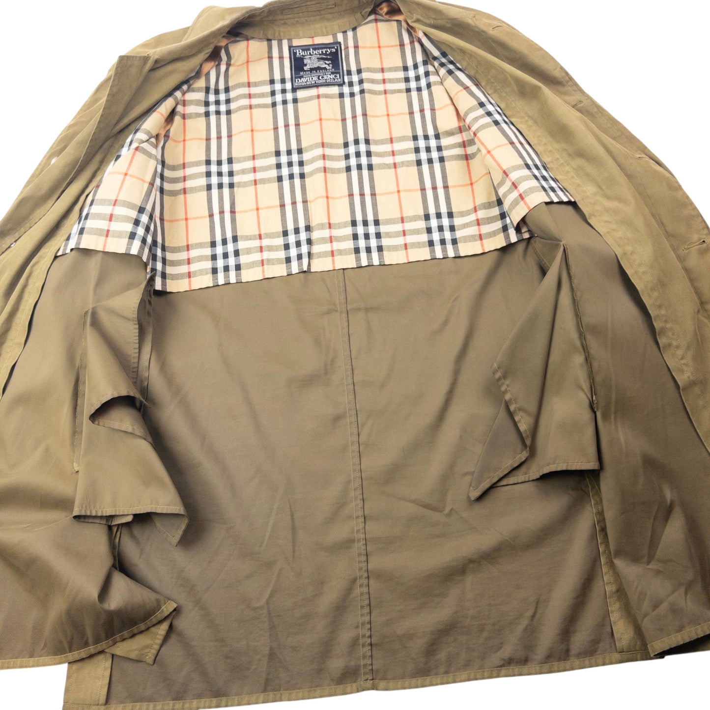 Vintage 80s Burberry Davide Cenci Trench Jacket Size XL | XL, Brown