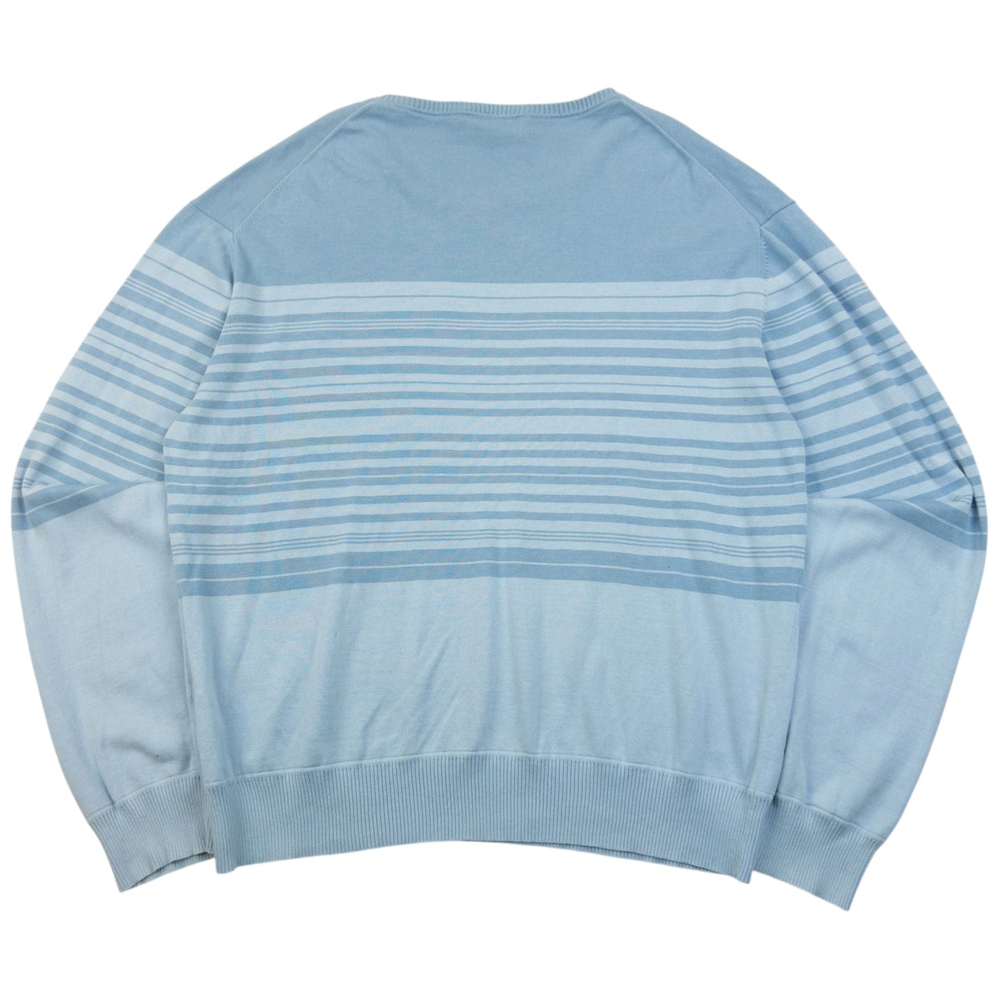 Vintage 2000s YSL Yves Saint Laurent Striped Jumper Size L | Large, Blue