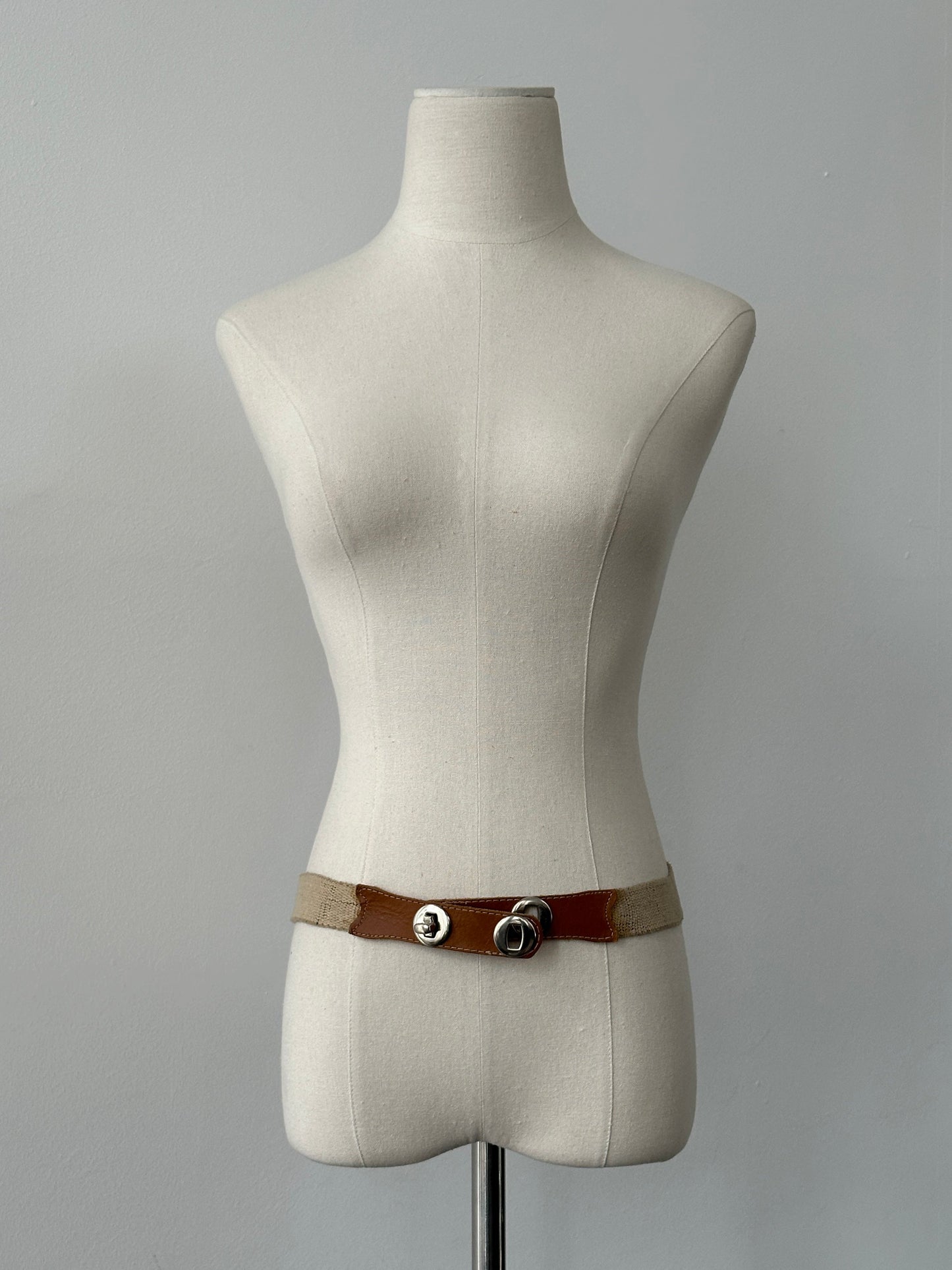 Vintage 2000s Canvas Leather Belt - W32-38