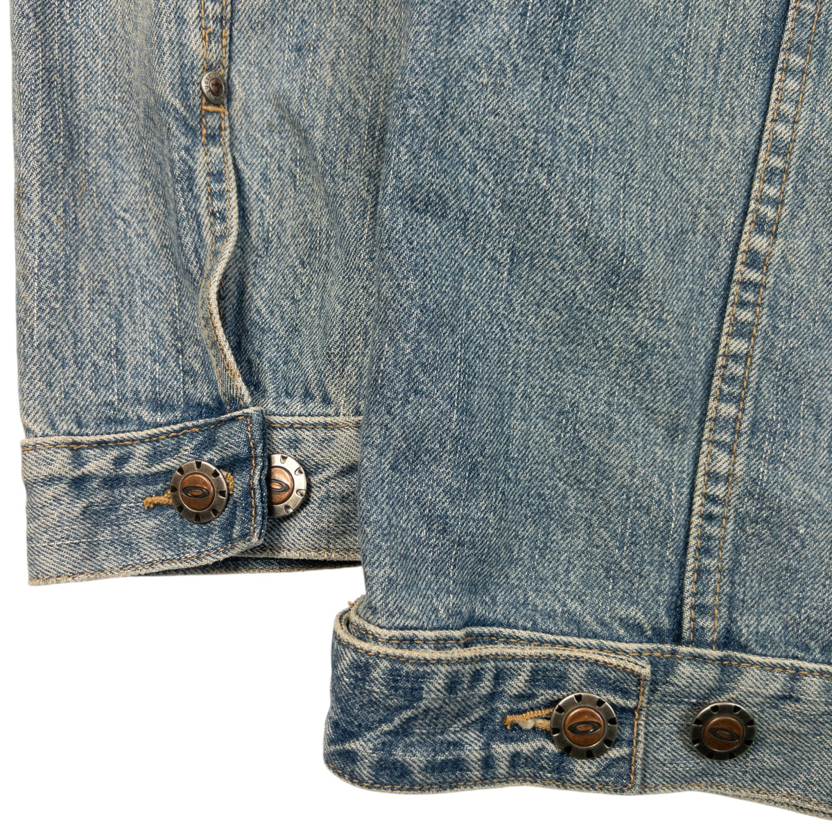 Vintage 90s Oakley Button Up Denim Jacket Size XL | XL, Blue