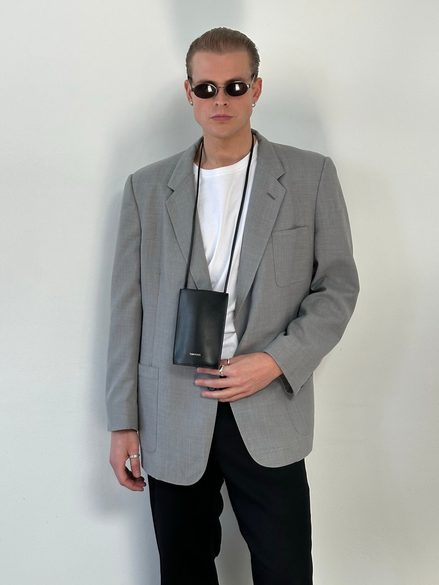 Christian Dior Monsieur 1990s Wool Single Breasted Blazer - 46R