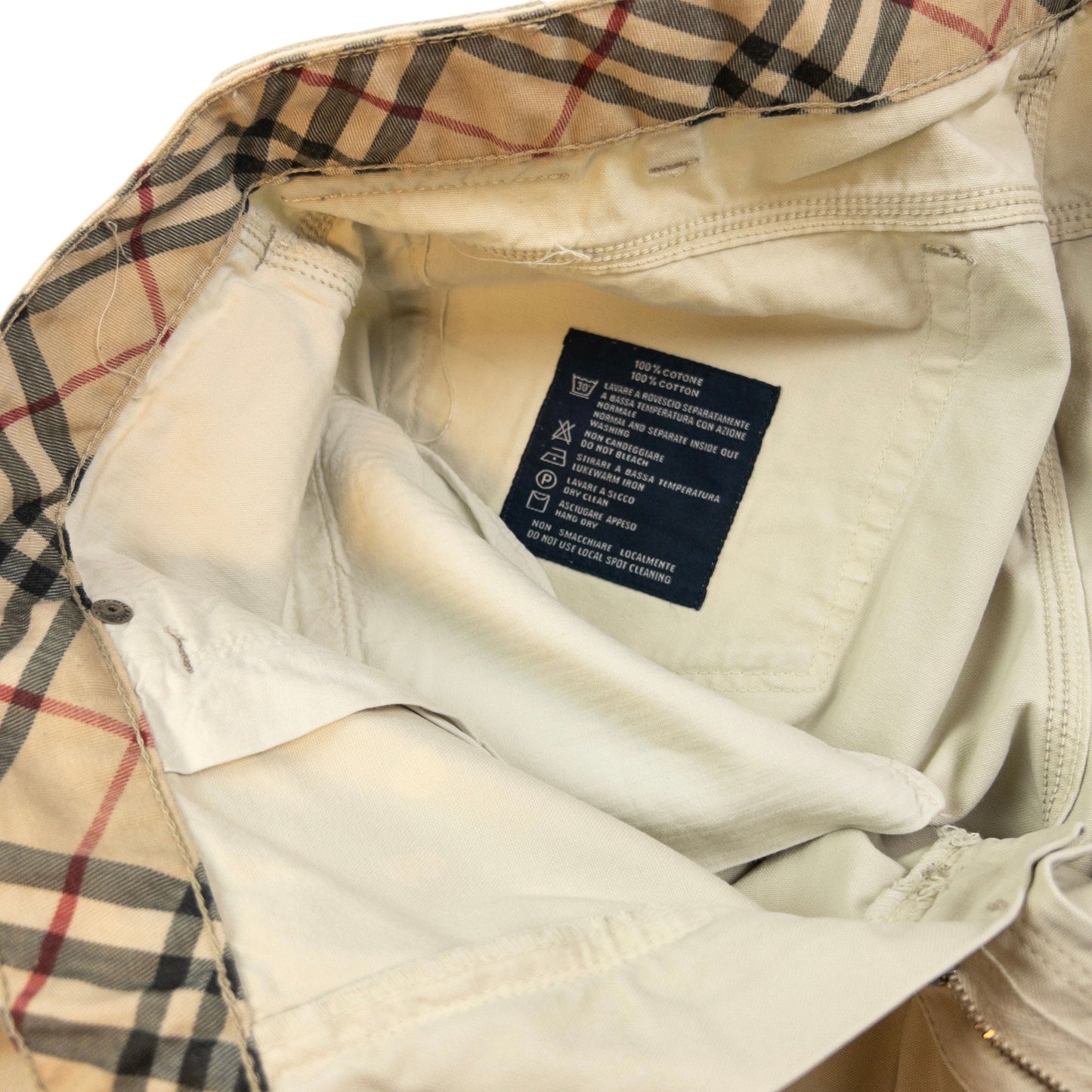 Vintage Burberry Nova Check Waist Trousers Size W38