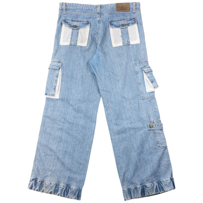 Vintage 2000s Dolce & Gabbana Mesh Cargo Pocket Denim Jeans Size W38