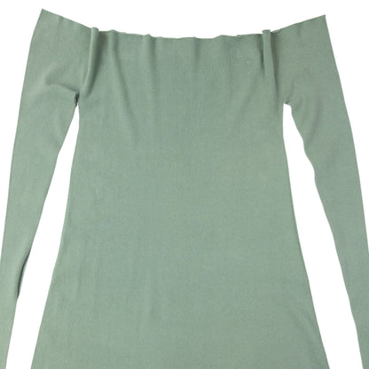 Vintage 2000s A-POC By Issey Miyake Off-Shoulder Dress Womens Size M | Medium, Green