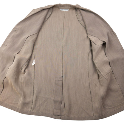 Vintage 90s Emporio Armani Pattern Blazer Jacket Size M | Medium, Beige