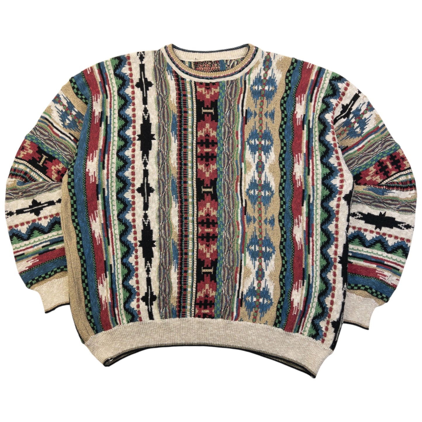 Vintage Pattern Knit Jumper Size XL | XL, Multi