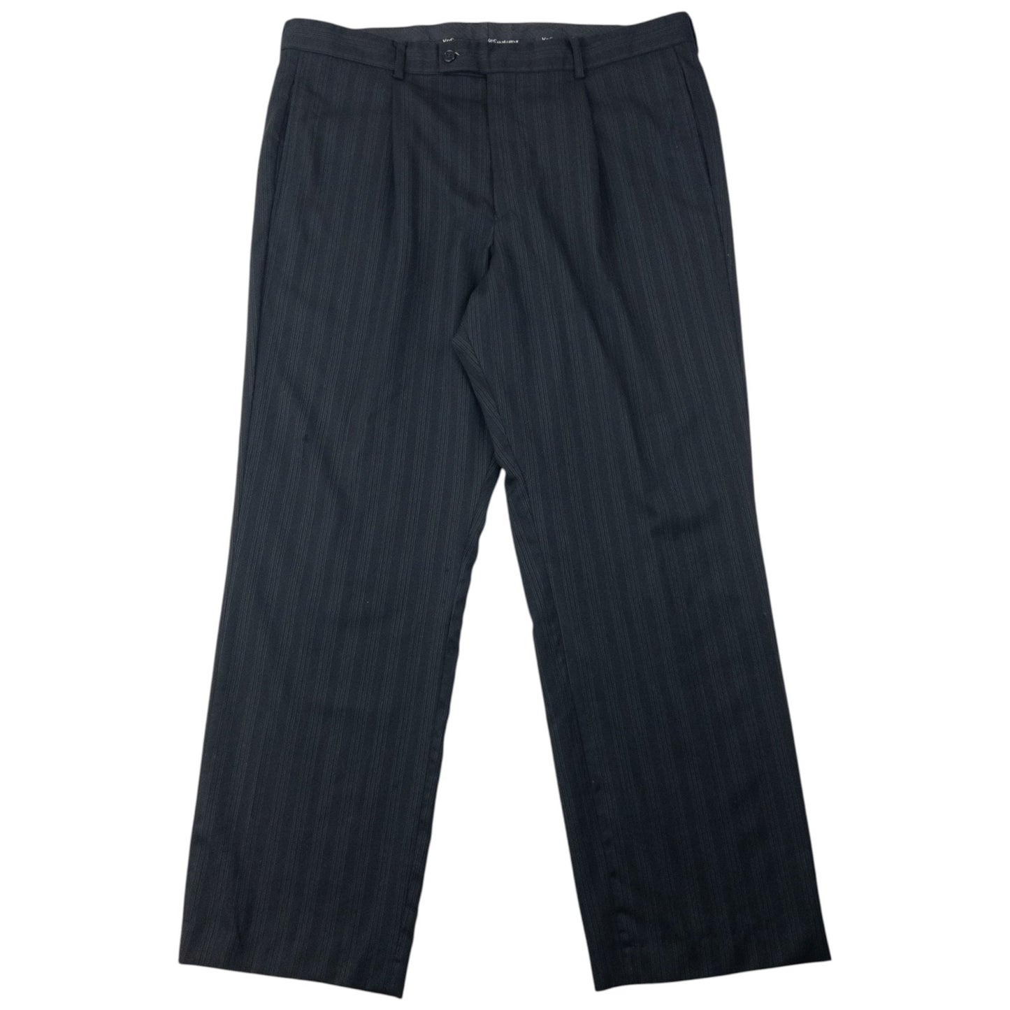 Vintage 90s YSL Yves Saint Laurent Pinstripe Jacket & Trousers Suit Set Size XXL | XXL, Black