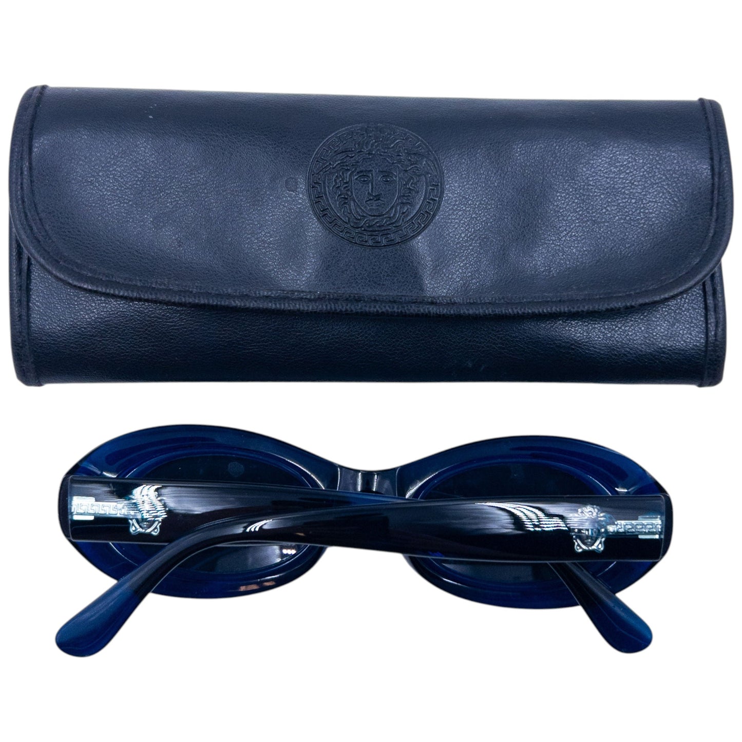 Vintage 90s Gianni Versace Sunglasses | O/S, Blue