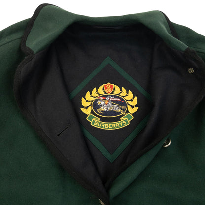 Vintage 90s Burberry Button Up Wool Jacket Size M | Medium, Green