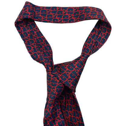 Vintage 90s Dior Monogram Silk Tie | O/S, Navy