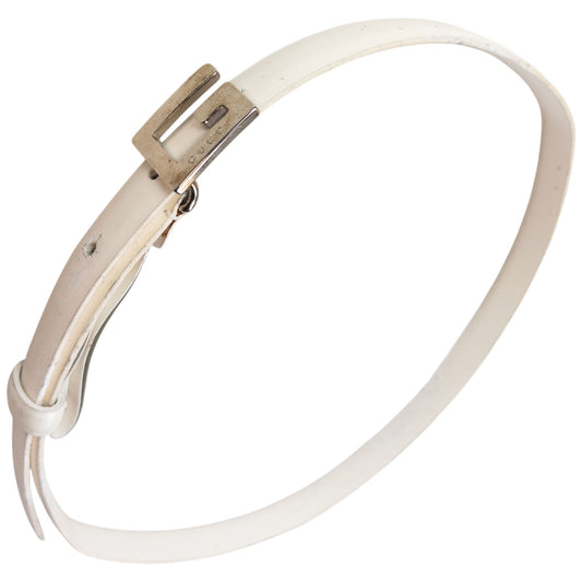 Vintage 2000s Gucci Leather Belt Size W24 | O/S, White