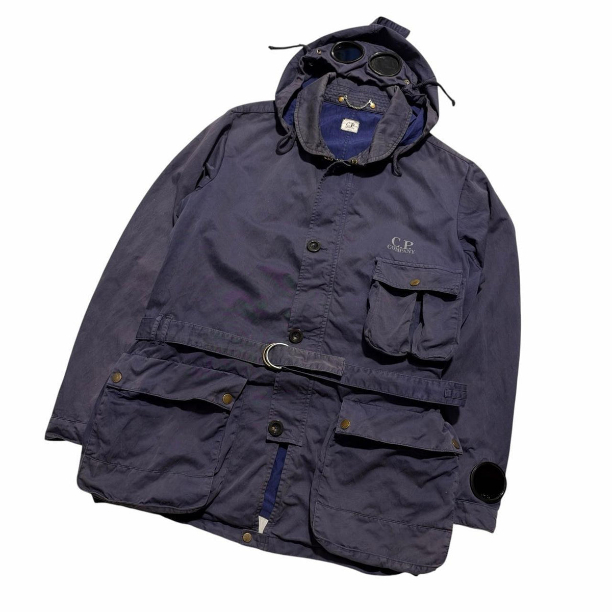 CP Company Mille Miglia Belt Goggle Jacket | XL, Navy