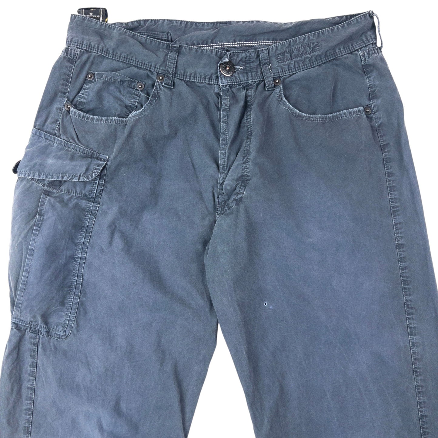 Vintage 2007 Stone Island Cargo Trousers Size W31 | W31, Grey Blue