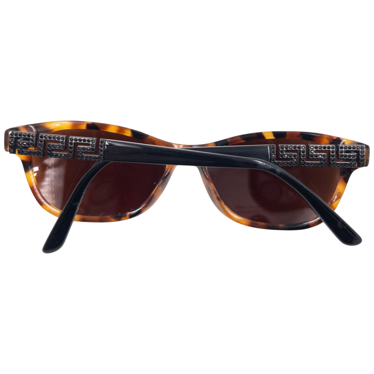 Vintage 2000s Fendi Tortoise Shell Diamanté Sunglasses | O/S, Black