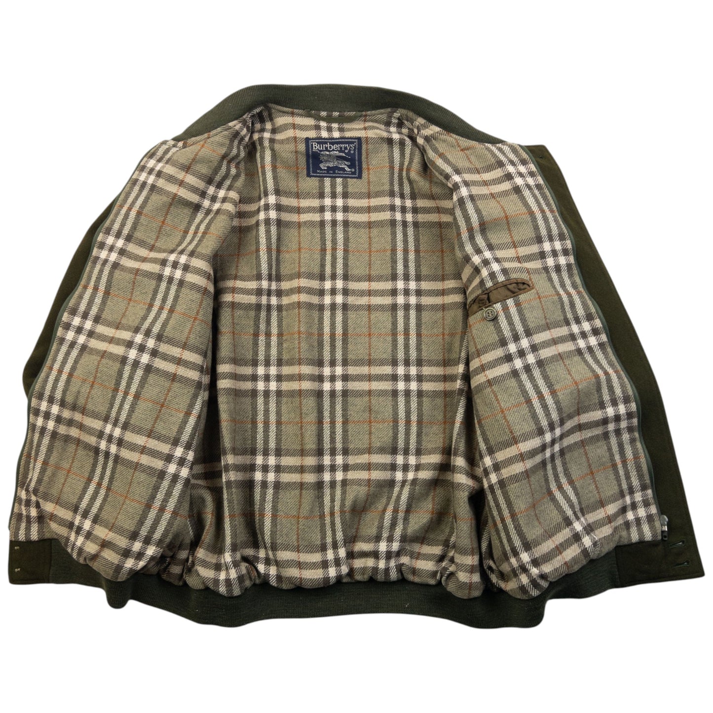 Vintage 90s Burberry Nova Check Lined Wool Bomber Jacket Size XL | XL, Multicoloured