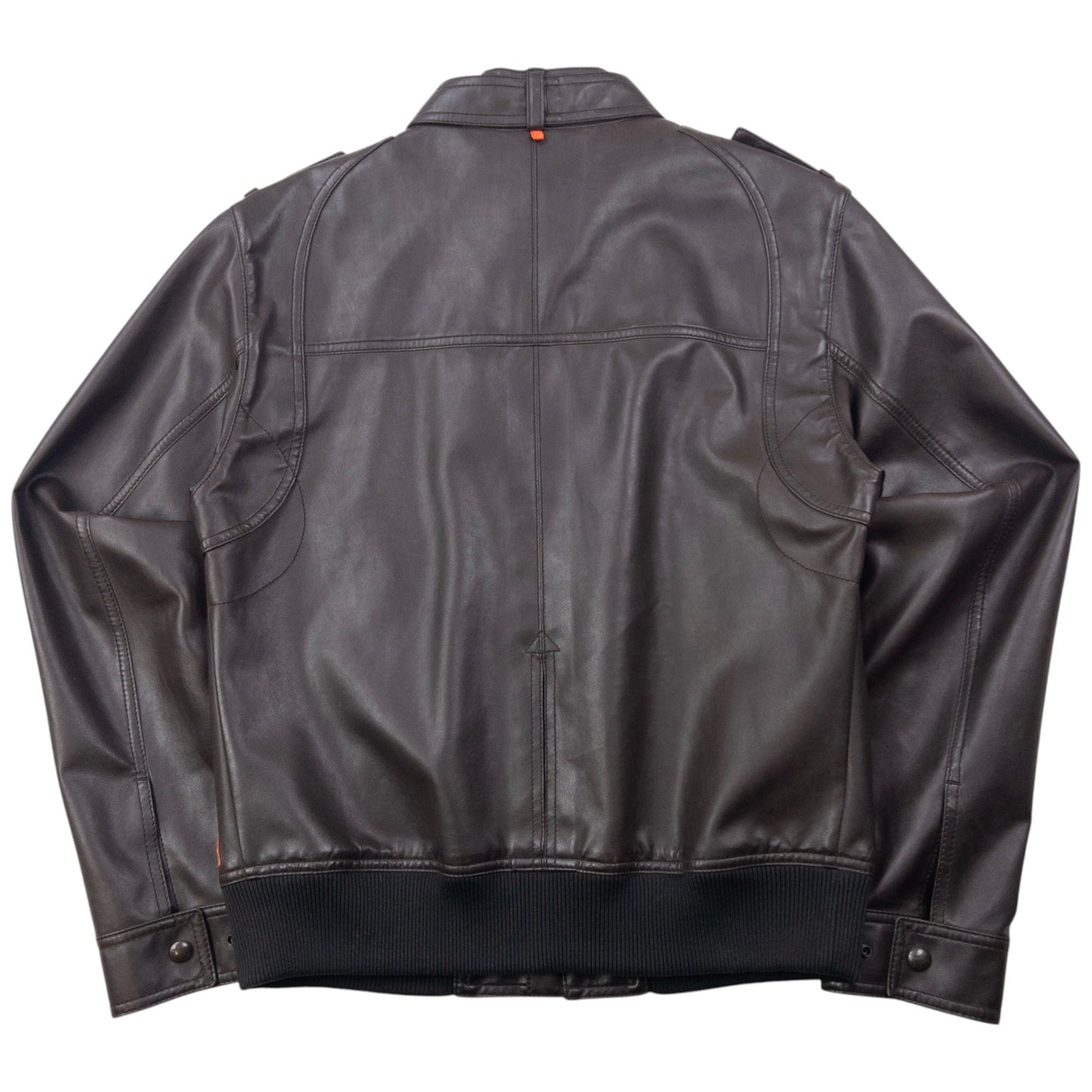 Vintage 90s Hugo Boss Zip Up Leather Jacket Size S