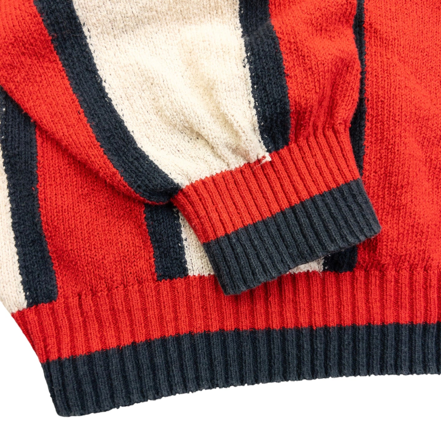 Vintage 90s Valentino Striped Jumper Size M | Medium, Red, Navy, Cream