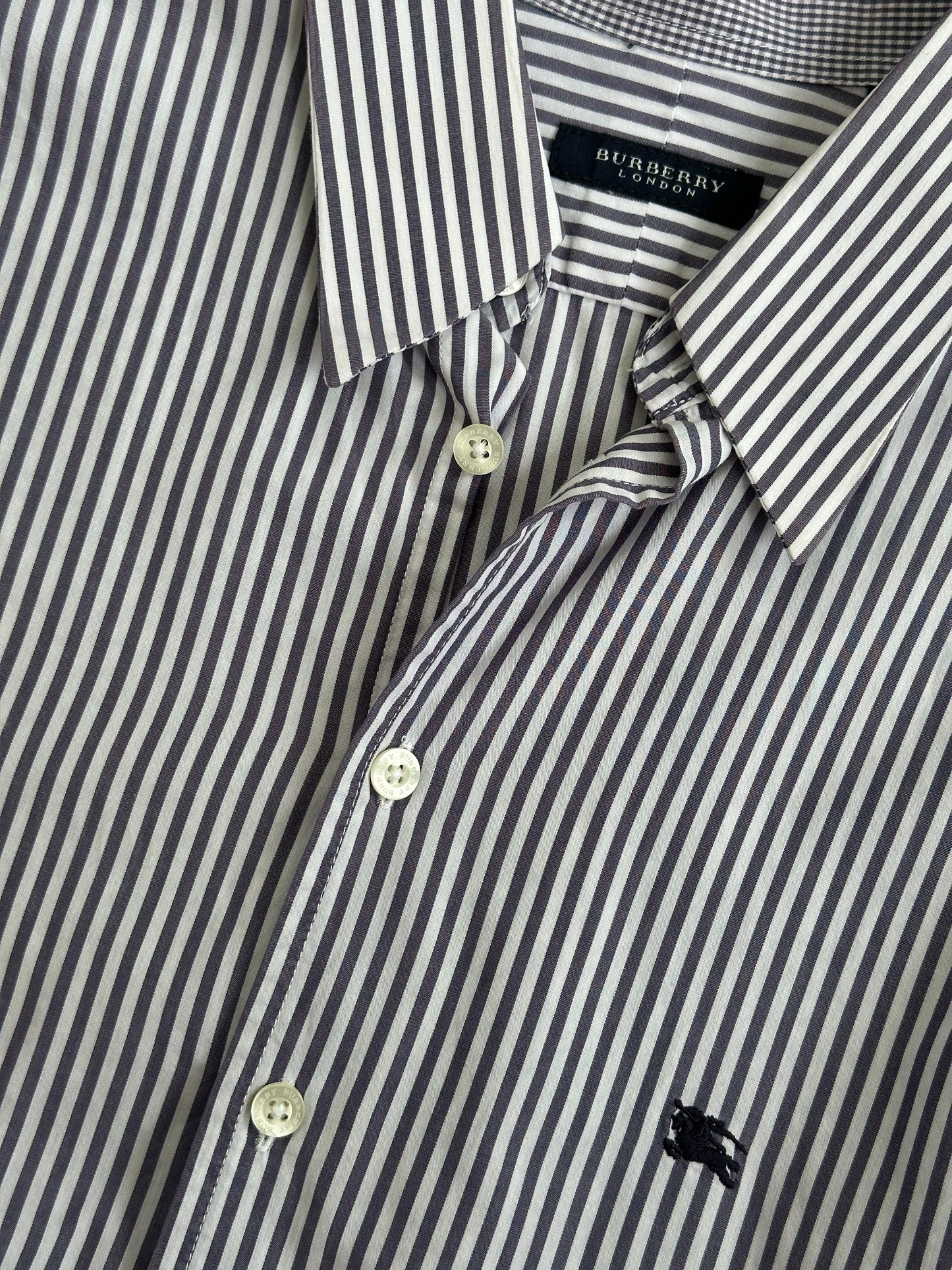 Burberry London 2000s Pure Cotton Striped Shirt - M