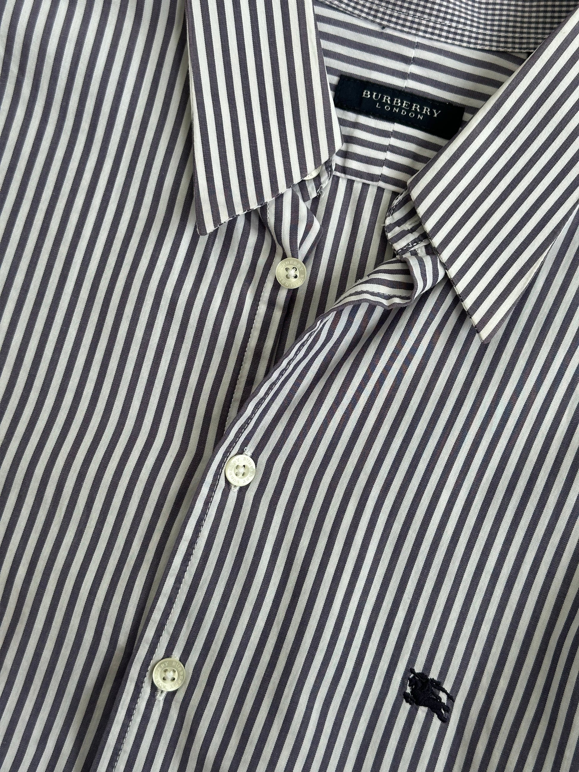 Burberry London 2000s Pure Cotton Striped Shirt - M