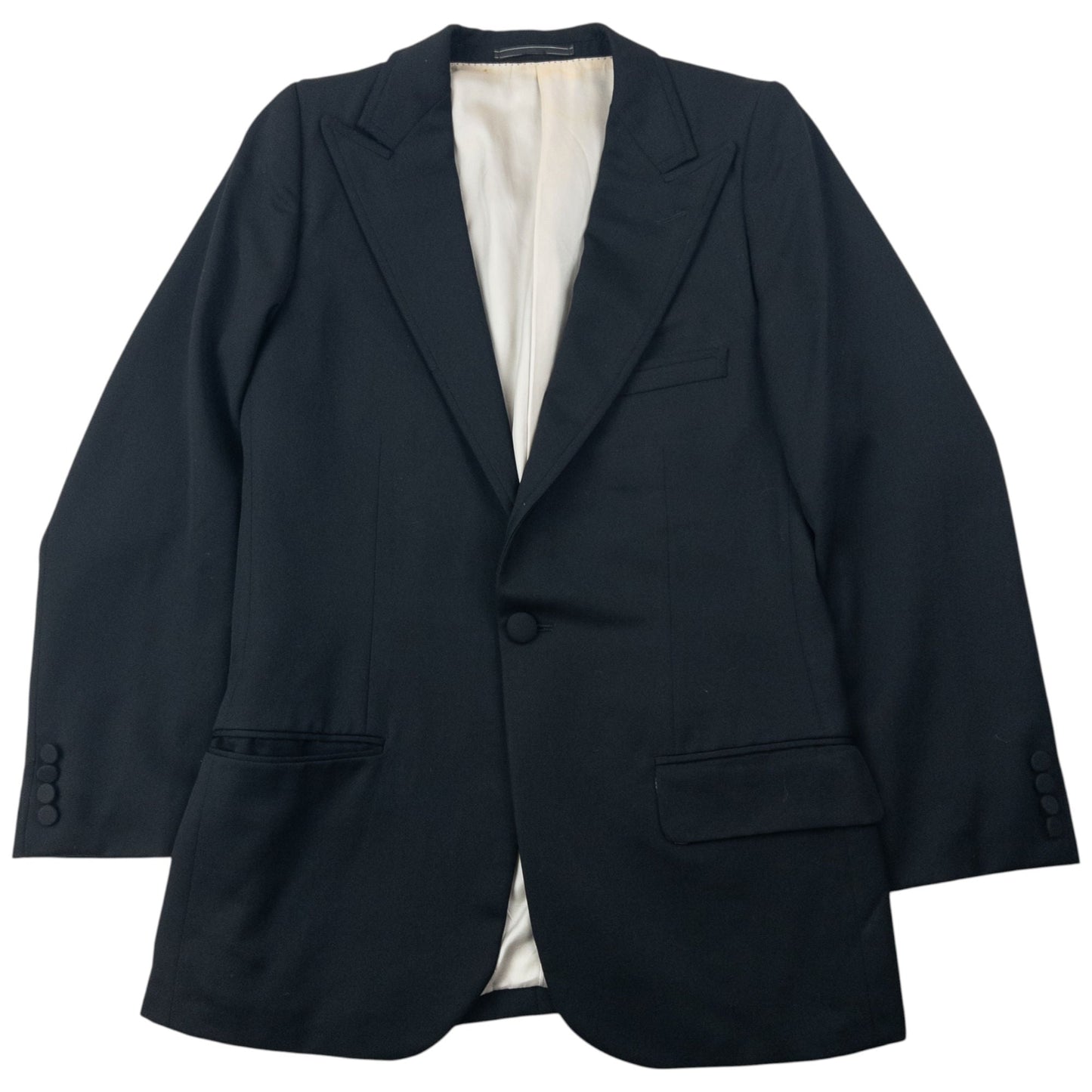Vintage 90s Gucci By Tom Ford Jacket & Trousers Suit Set Size S | Small, Black