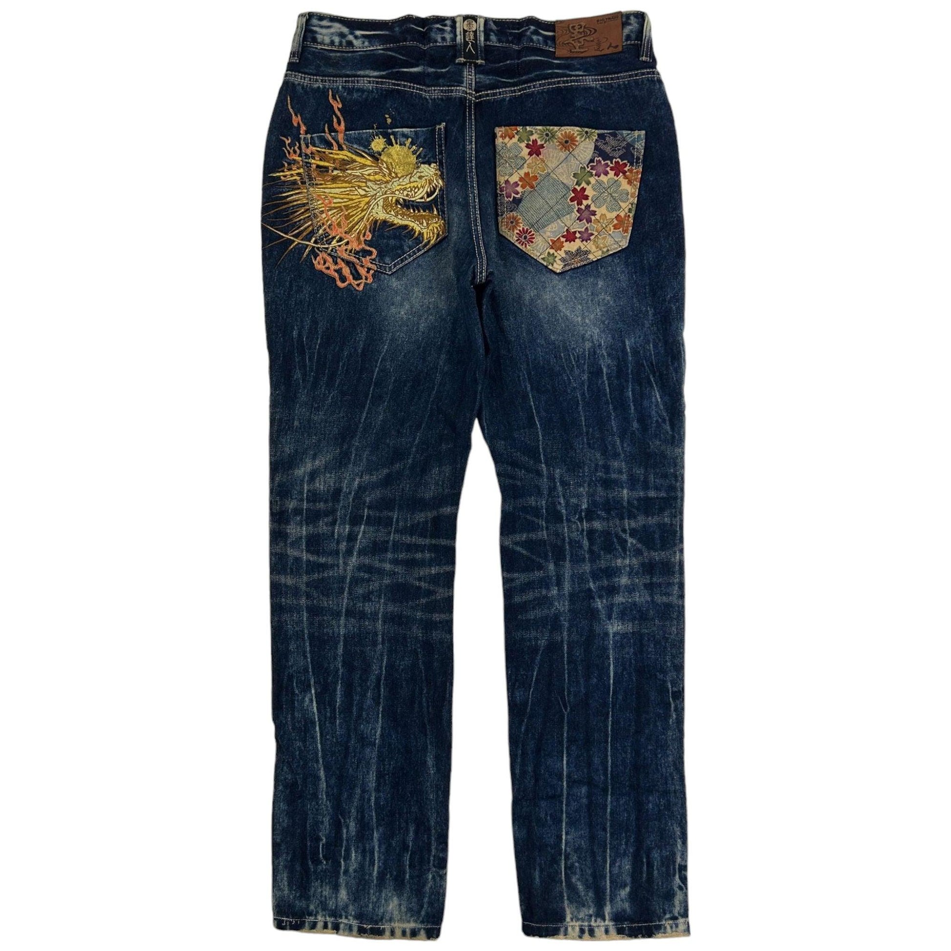 Vintage Dragon Big Train Japanese Denim Trousers Size W37 - Known Source